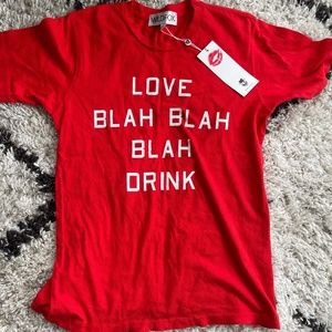 Wildfox Shirt - Love Blah Blah Blah Drink Size XS